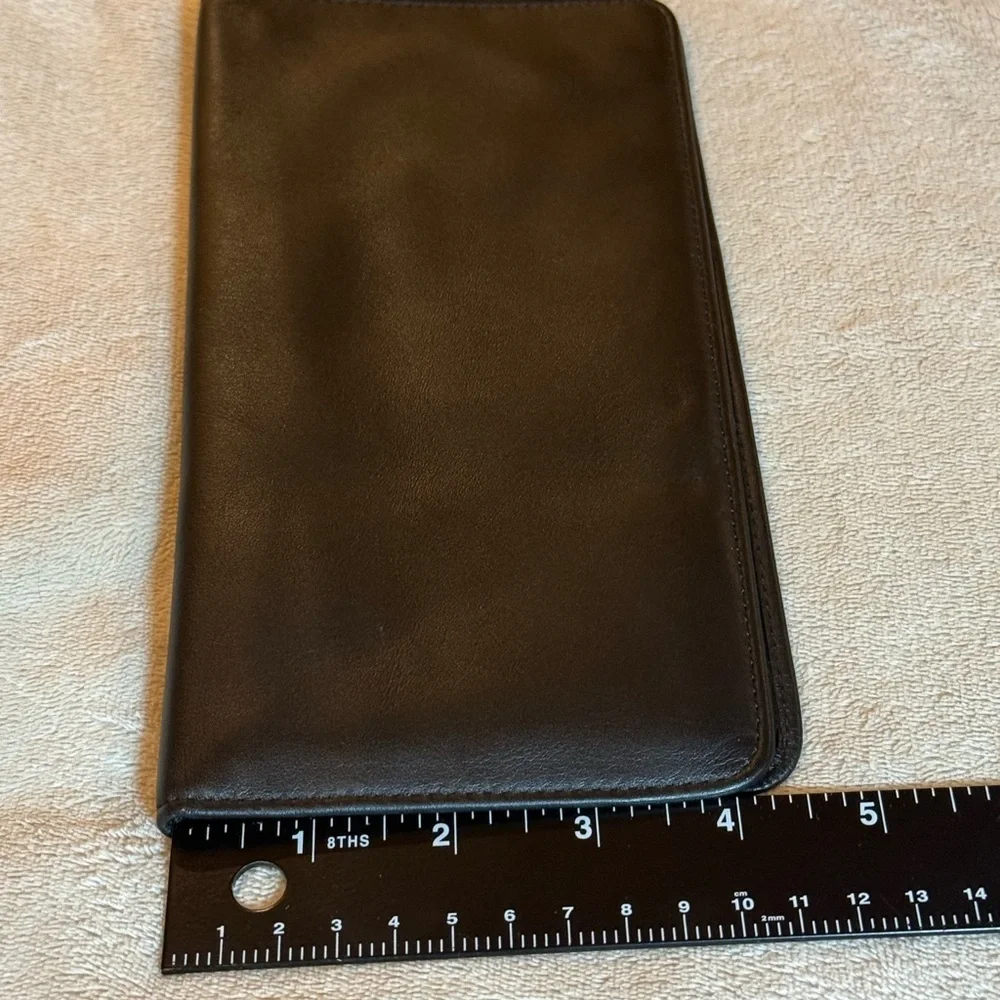 Royce Black Passport Holder Leather Vanderbilt Peabody College stamped inside